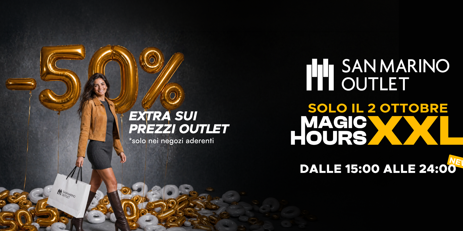 Nove ore a metà prezzo: le Magic Hours d’autunno tornano all’Outlet
