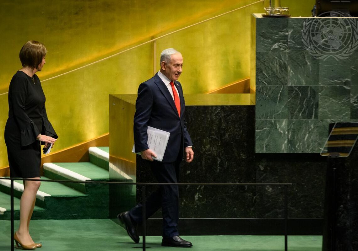 Netanyahu all’ONU, delegati lasciano l’aula durante il discorso