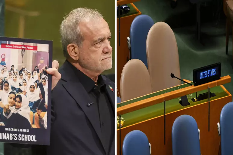 Pezeshkian attacca gli Usa all’Onu: la delegazione americana lascia l’aula
