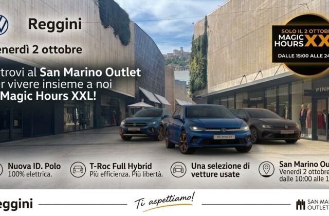 Reggini porta la nuova Volkswagen ID. Polo al San Marino Outlet venerdì 2 ottobre
