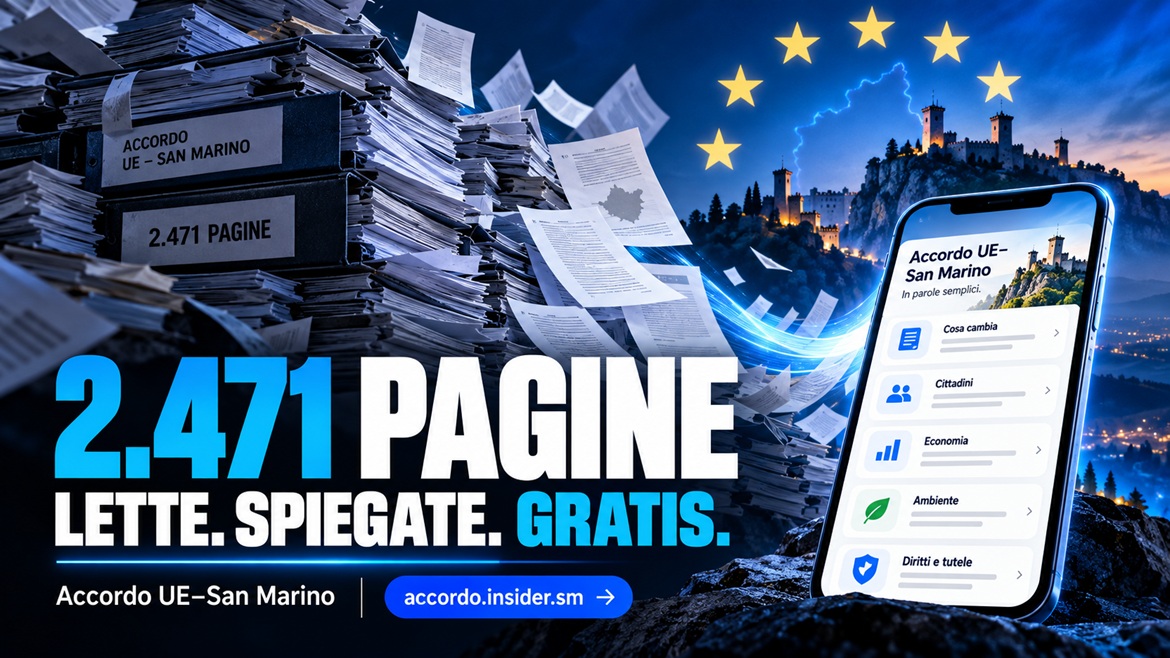 Aspettando la campagna informativa sull’accordo con l’Europa, Insider si è portato avanti: tutte le 2.471 pagine spiegate in parole semplici