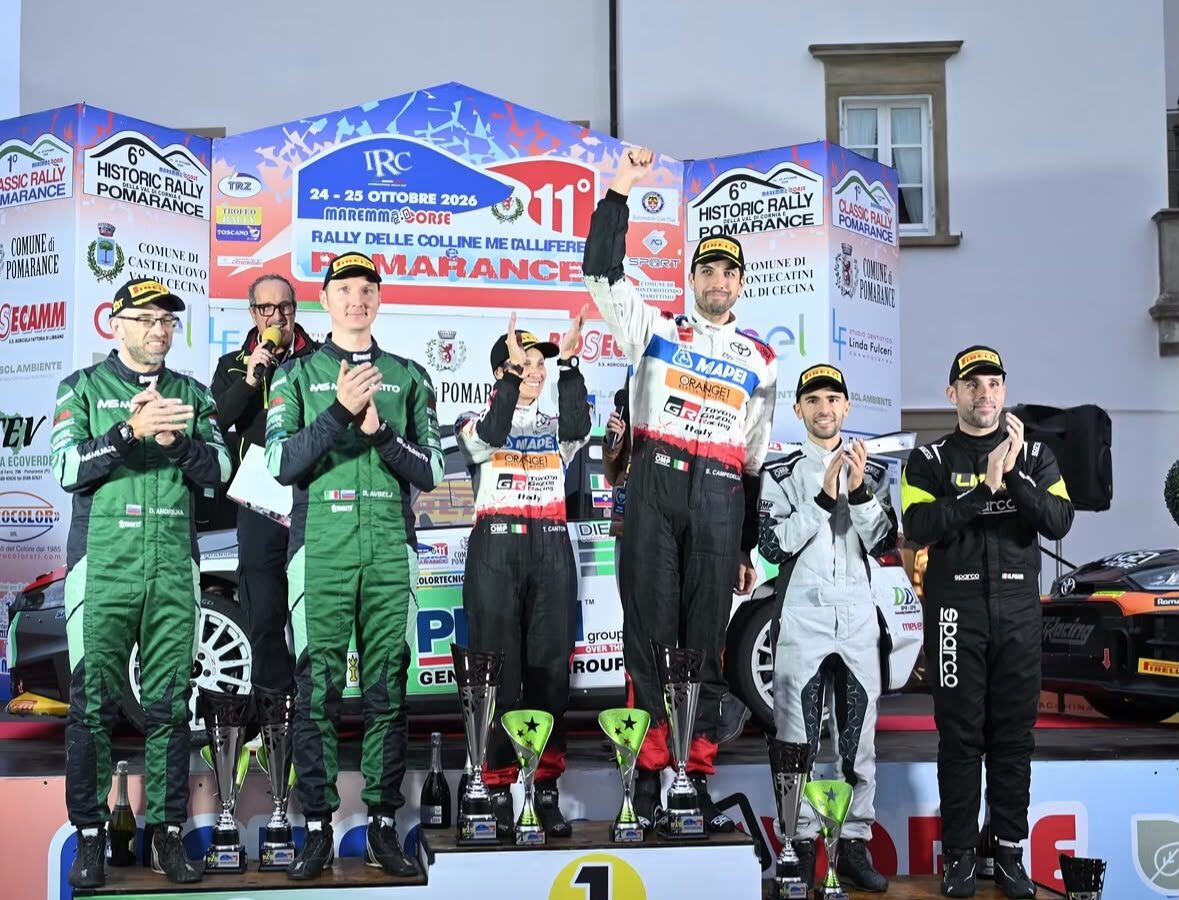 Rally, Simone Campedelli conquista l’IRC 2026: podi anche in Portogallo e a Monza