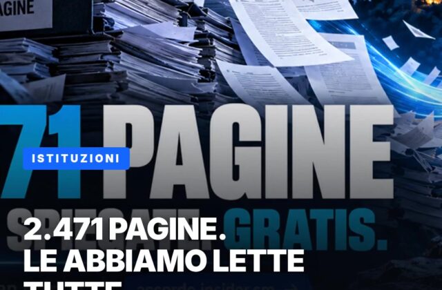 2.471 pagine lette per te: l’accordo con l’Europa spiegato