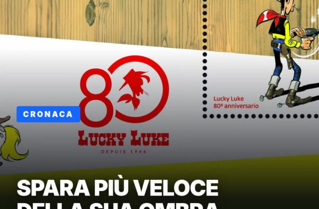 Lucky Luke spara alla sua ombra sui francobolli di San Marino