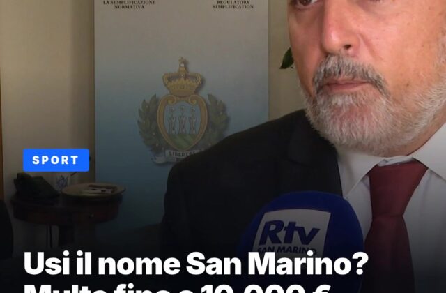 Il nome “San Marino” nello sport ora serve l’ok del CONS