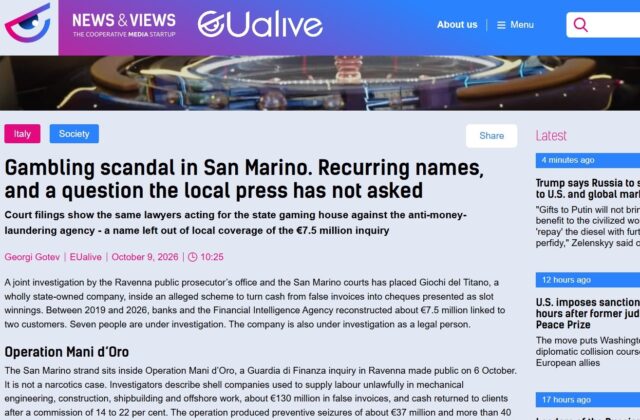 Giochi del Titano: EUalive returns to San Marino case, asking “the question the local press hasn’t”