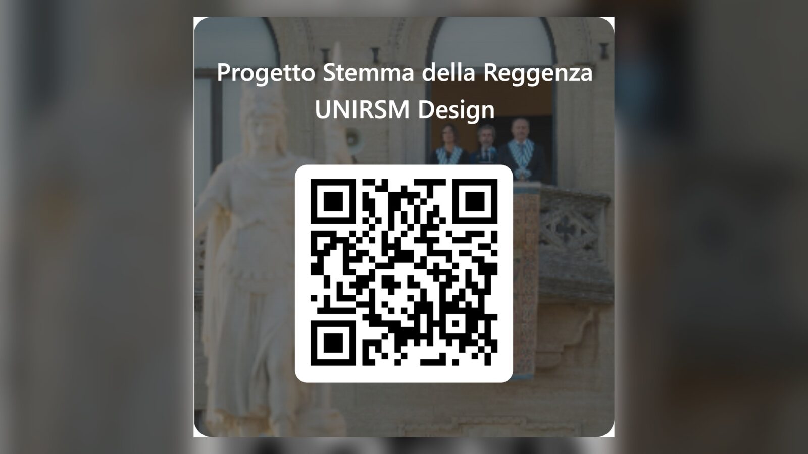 QR code del questionario UNIRSM sul nuovo stemma della Reggenza