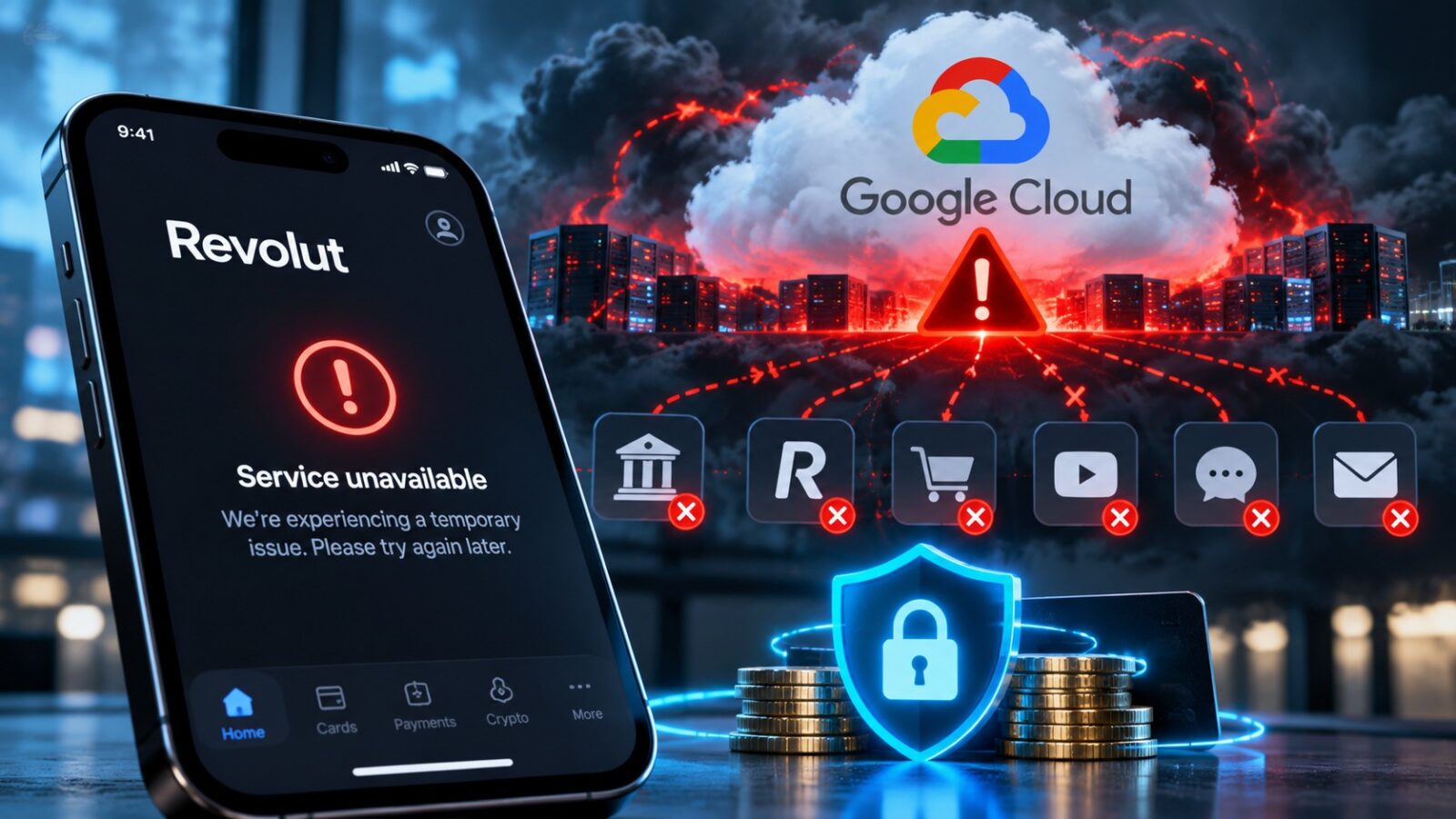 Revolut risponde a Insider: «Soldi e dati dei clienti al sicuro». E Google ammette il guasto elettrico a Londra