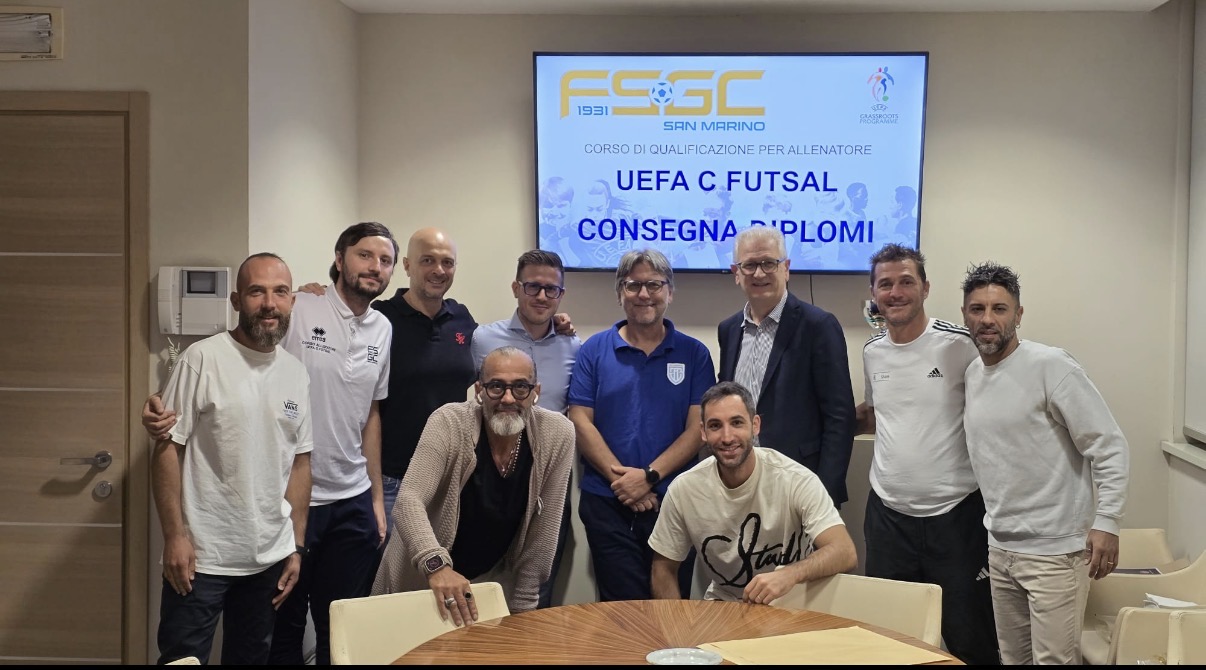San Marino fa scuola in Europa: dieci allenatori diplomati nel primo corso UEFA C Futsal