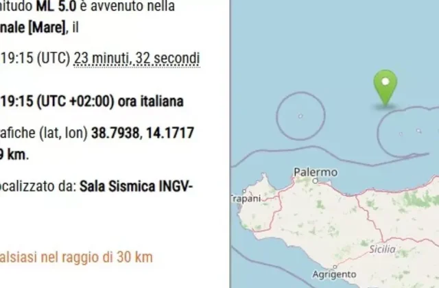 Terremoto in Sicilia, forte scossa di magnitudo 5.0: gente in strada ed evacuato il tribunale di Trapani